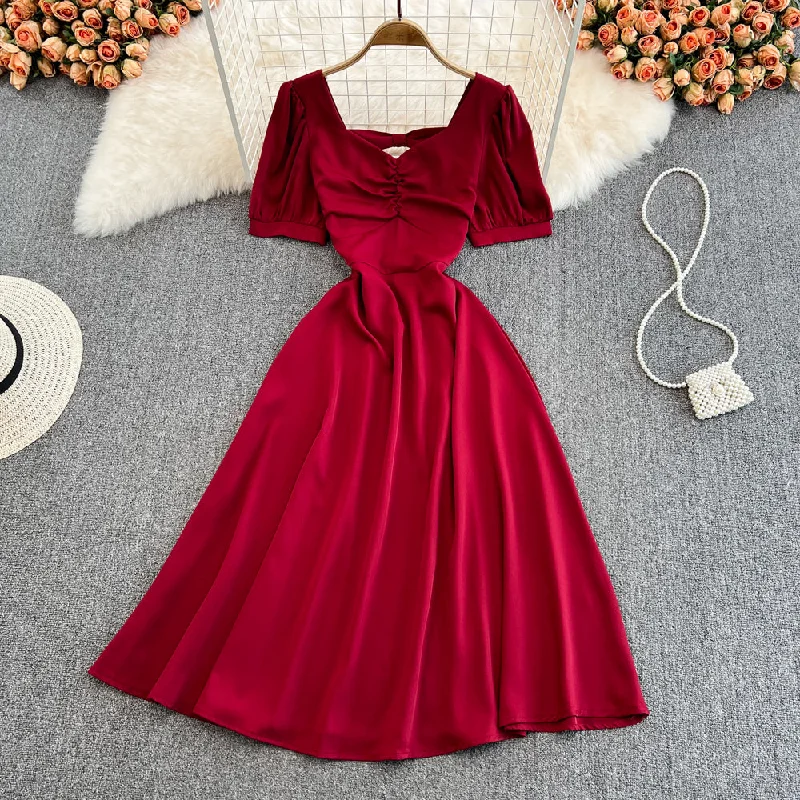 Cute bow A line short dress fashion dress    S483