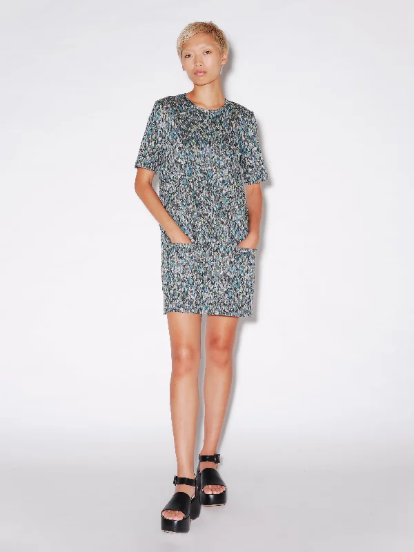 SHORT SLEEVE SHIFT DRESS - FOAM