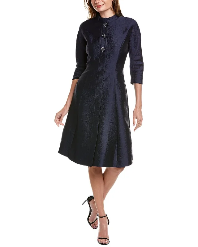 Teri Jon by Rickie Freeman Jacquard Cocktail Dress