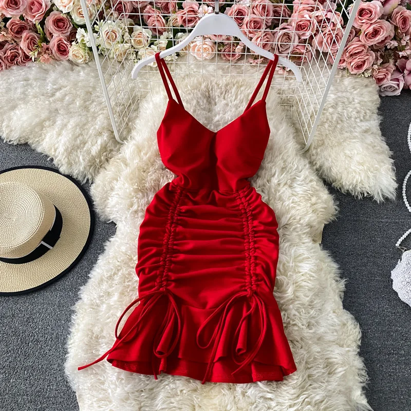 Sexy v neck short dress fashion dress     S470