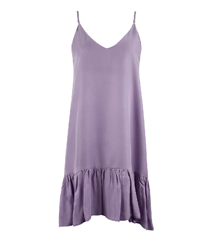 Ariadne Strap Short Frill Dress Lavender