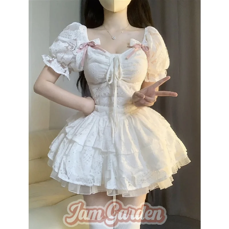 Summer New Sexy Short-Sleeved Princess Style Sweet Dress