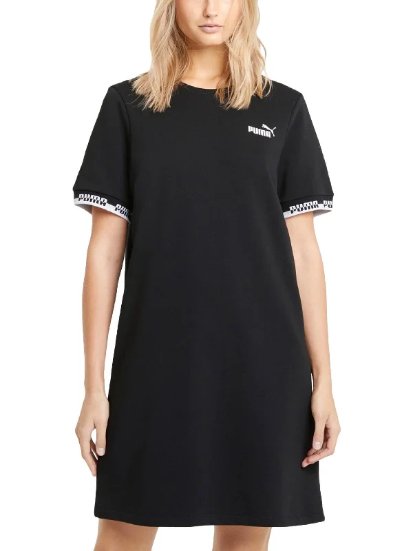 Amplified Womens Logo Short Sleeve Sweatshirt Dress