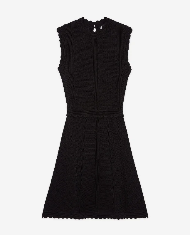 Short Knit Dress | Women | Black