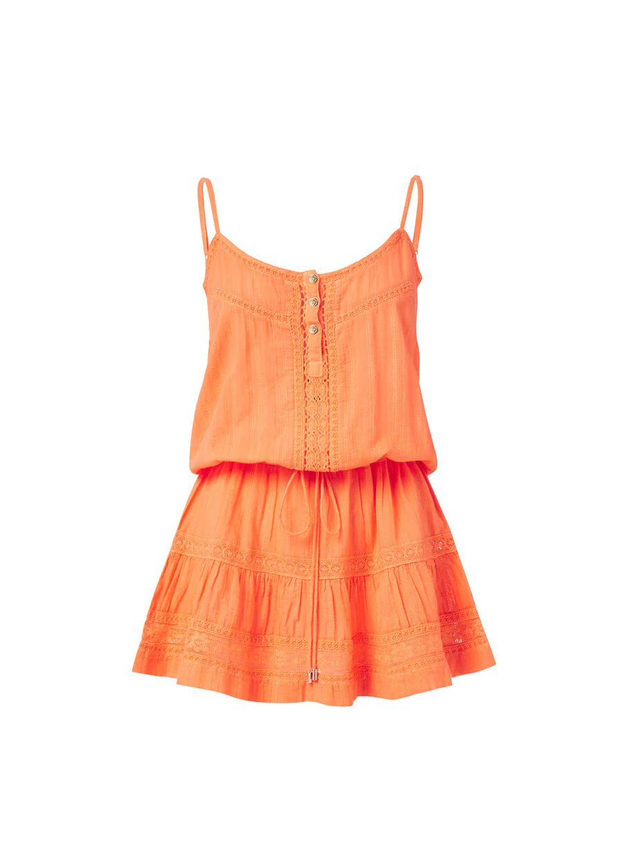 Kelly Draw String Short Dress Orange