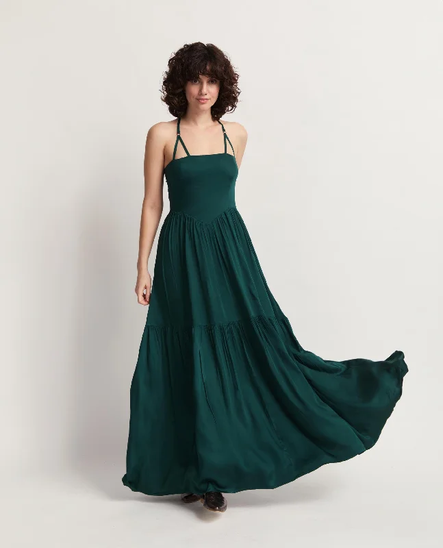 Lotus | Square Neck Corset Maxi Dress