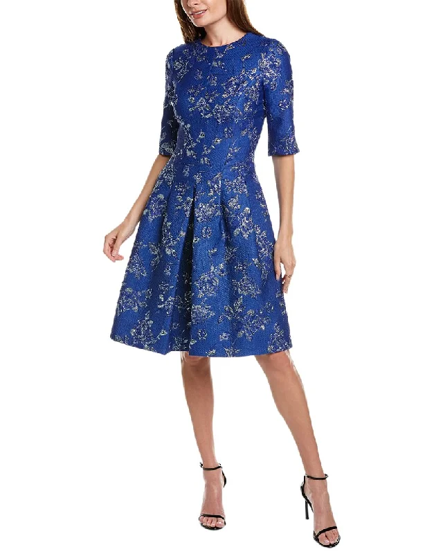 Teri Jon by Rickie Freeman Jacquard Cocktail Dress