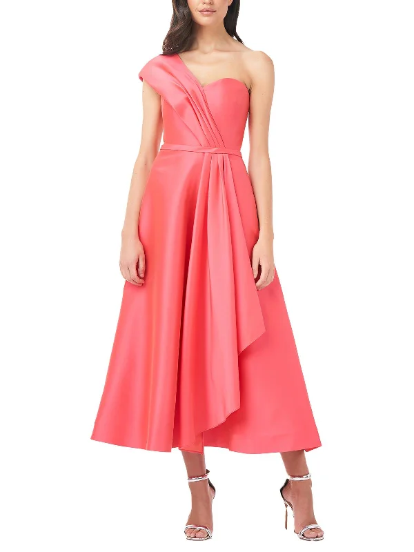 Womens One Shoulder Long Cocktail and Party Dress