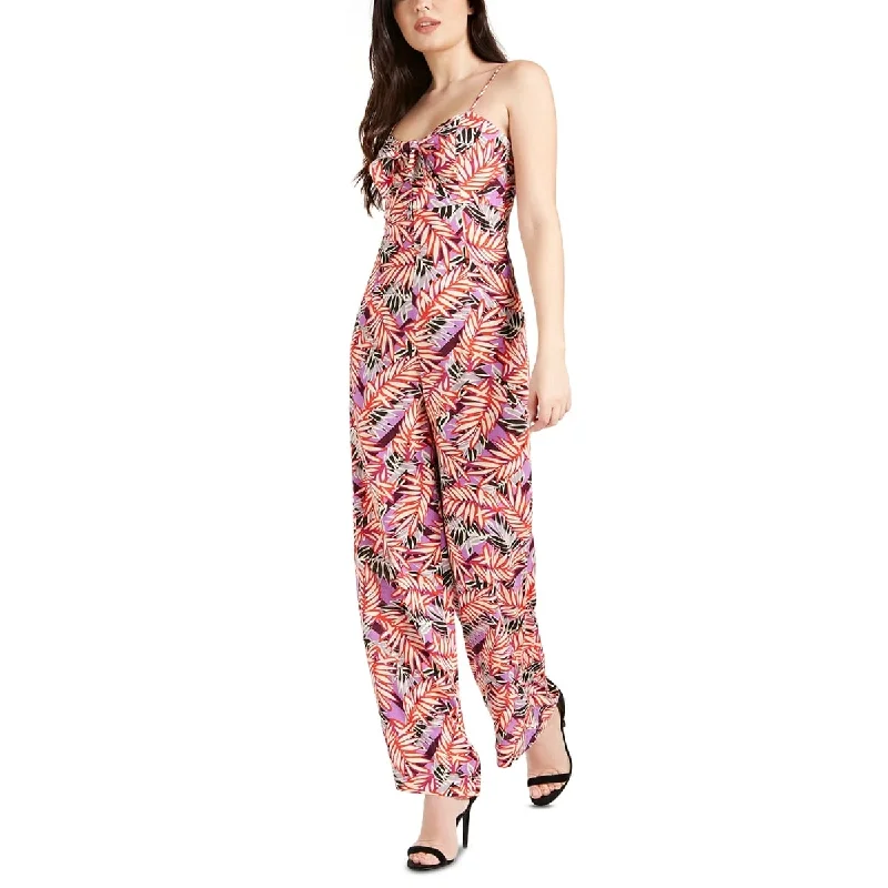 Guess Women's Cindra Printed Jumpsuit Red Size Medium