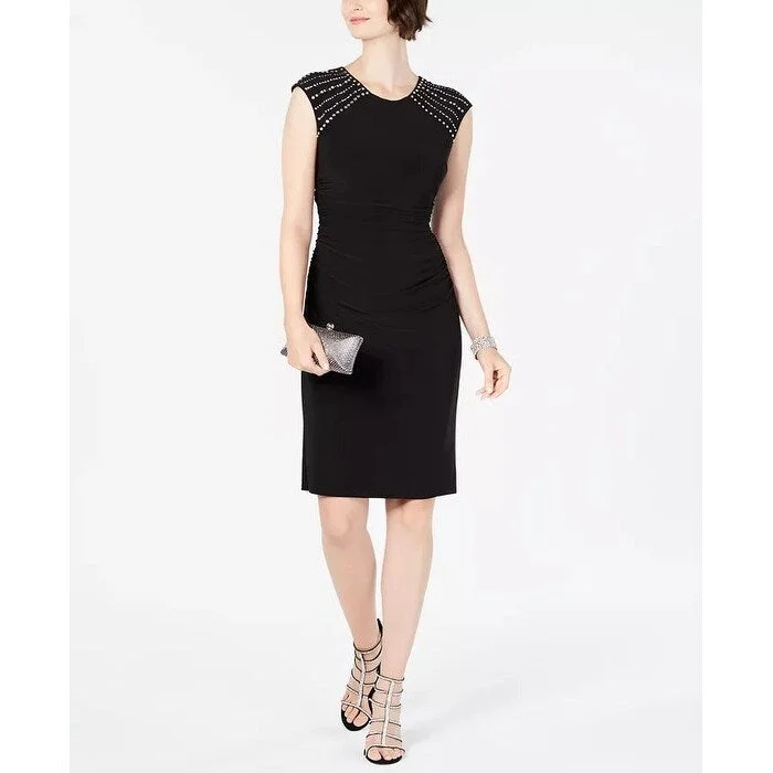 Jessica Howard Women's Embellished Sheath Dress Black Size 6