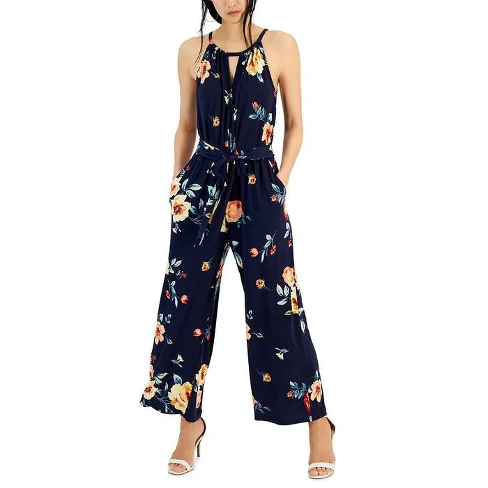 Jpr Studio Women's Printed Sleeveless Jumpsuit Blue Size Small