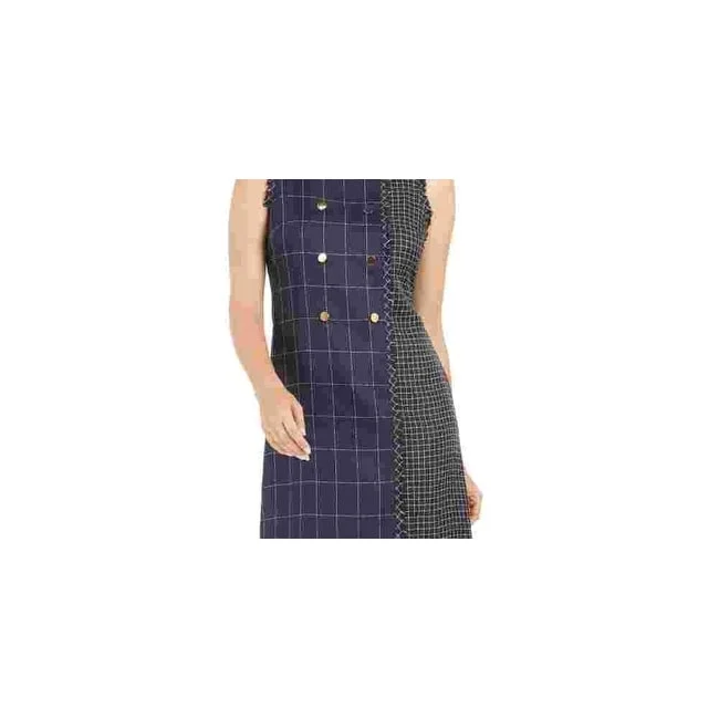 Julia Jordan Women's Double Breasted Tweed Shirtdress Blue Size 14