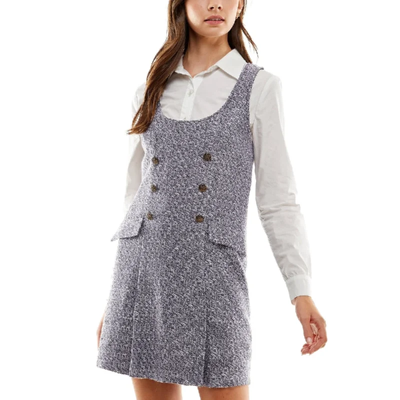 Kingston Junior's Contrast Collar Boucle Dress Set White Size X-Small