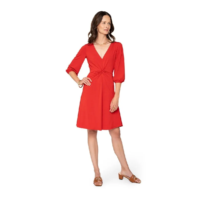 Leota Tanya Dress Solid Barbados Cherry