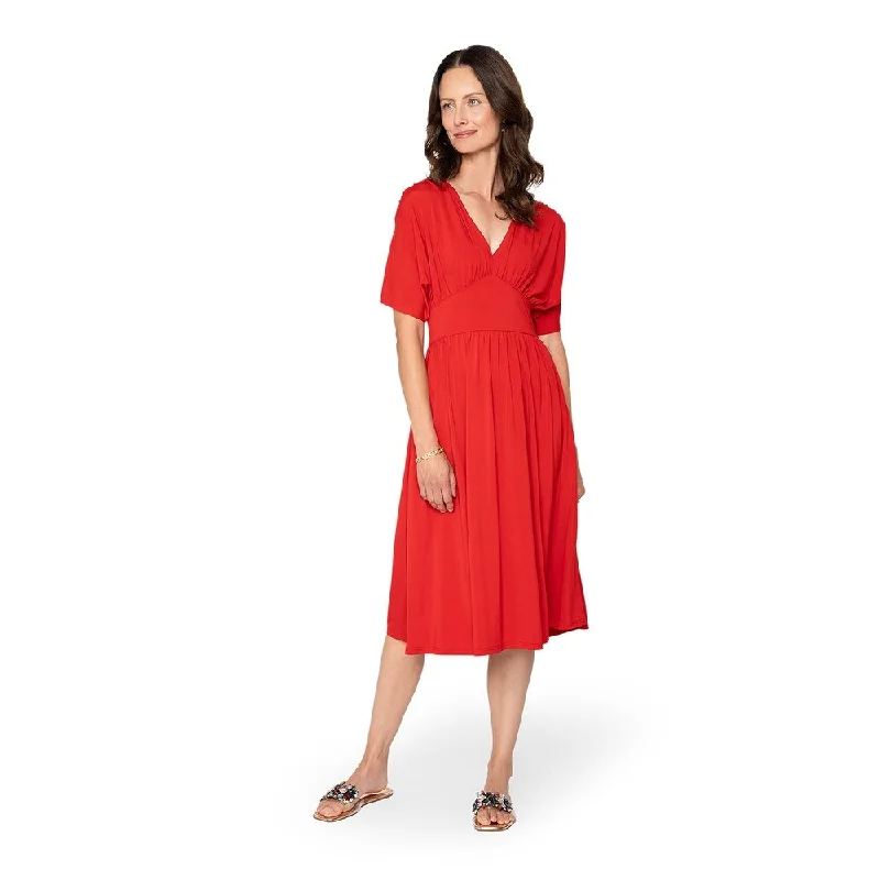 Leota Tiana Dress Solid Barbados Cherry