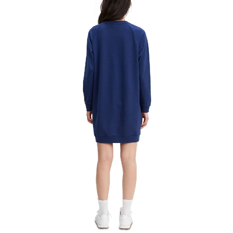 Levi's Women's Crew Sweatshirt Dress Blue Size X-Small