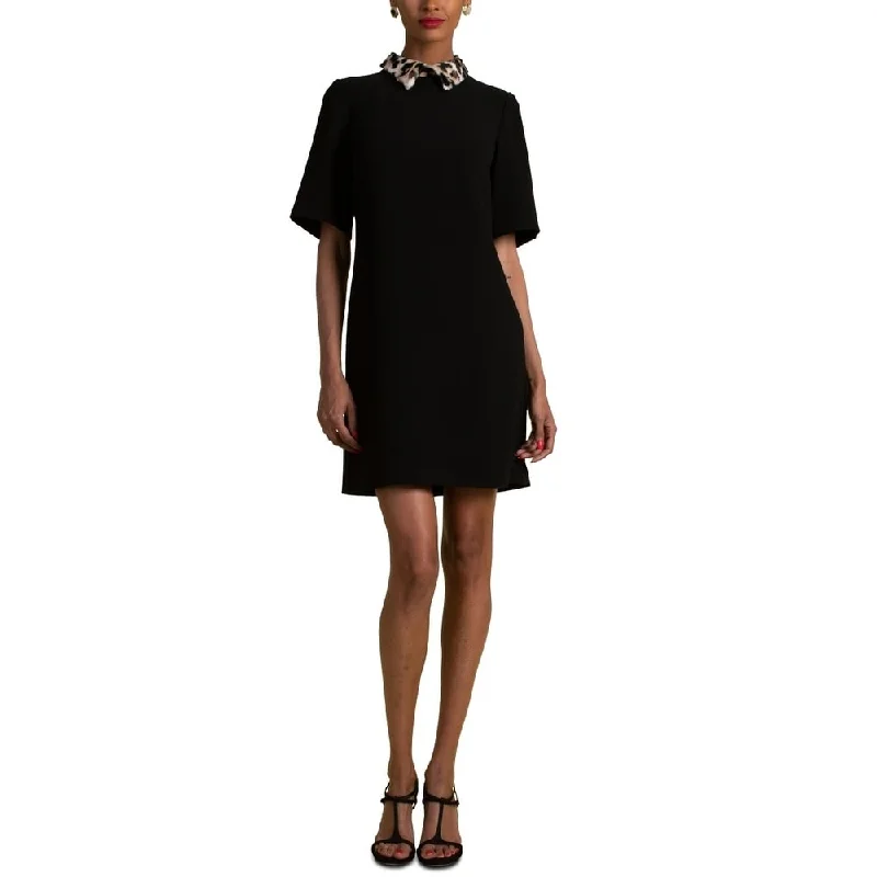 Trina Turk Women's Yokan Faux Collar Dress Black Size 10