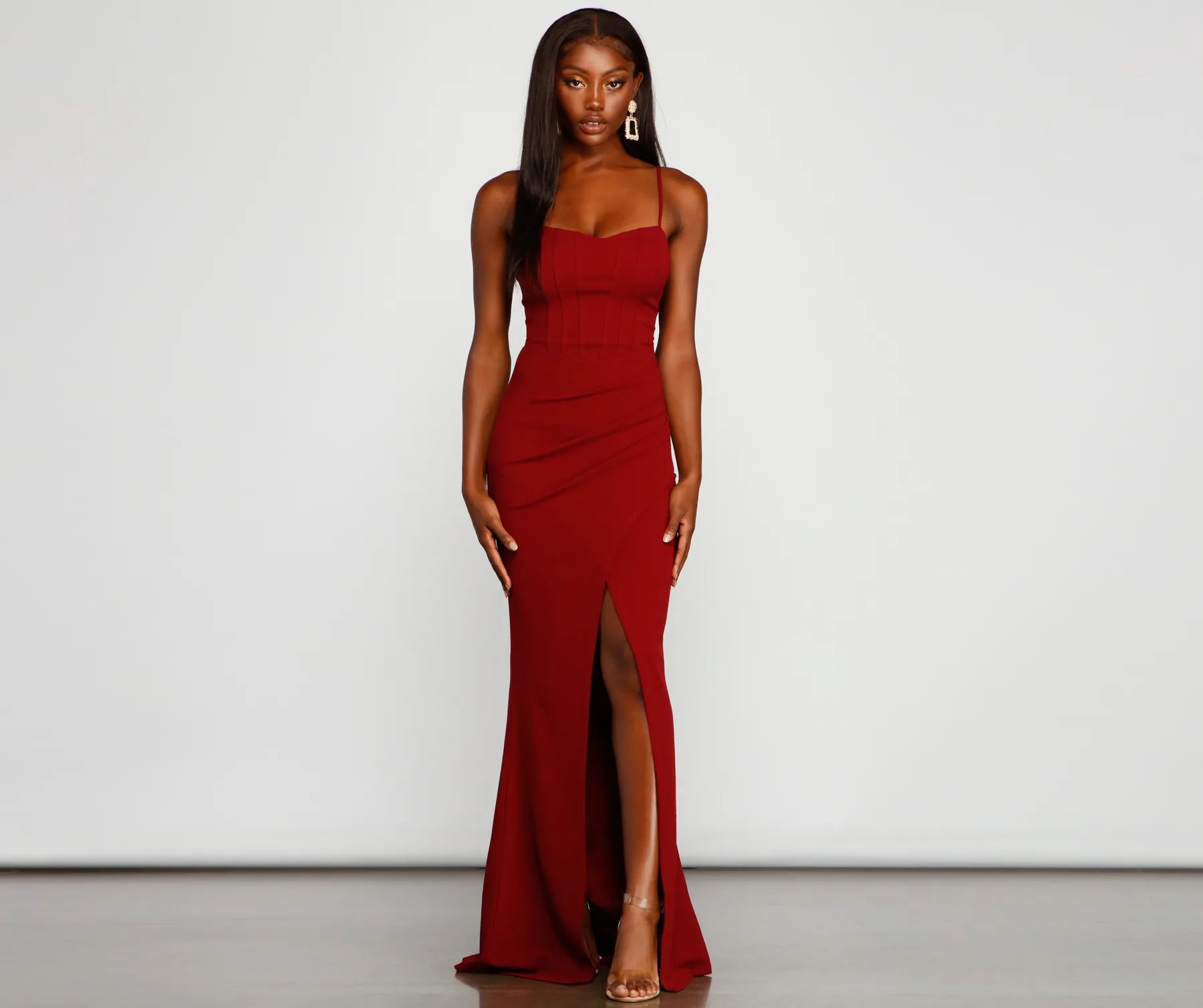 Alani Formal High Slit A-Line Dress