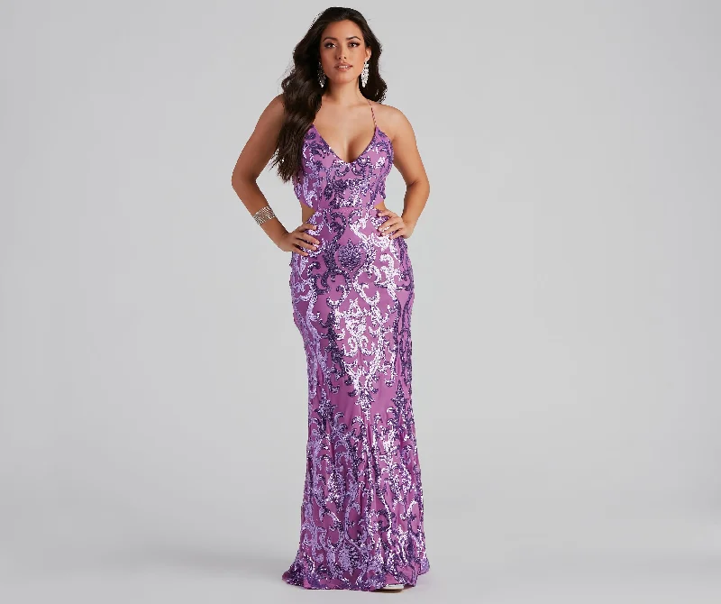 Anisa Formal Sequin A-Line Dress