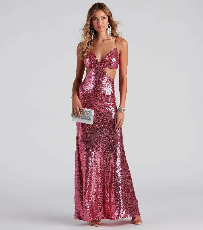 Athena Formal Cutout Sequin Dress