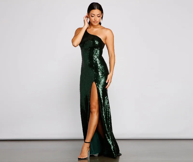 Autumn Sequin Mesh Mermaid Dress