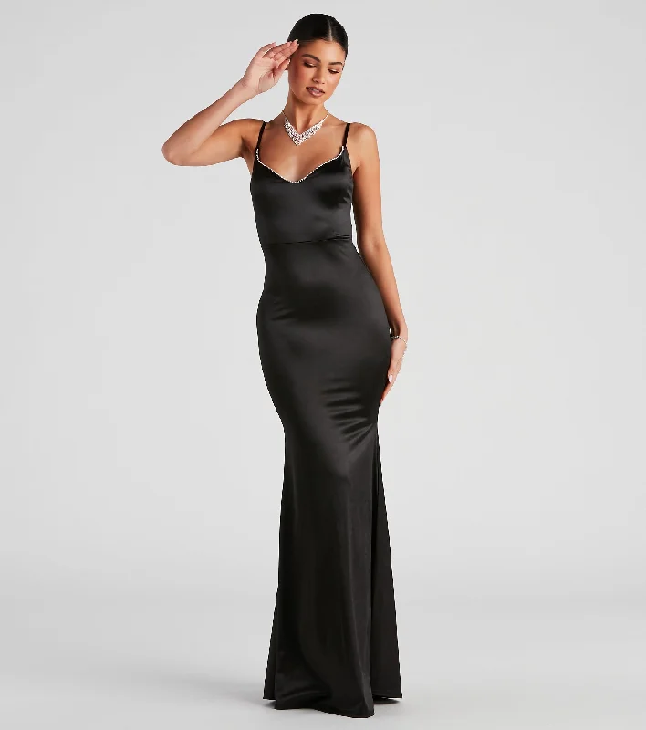 Elizabeth Formal Satin Mermaid Dress