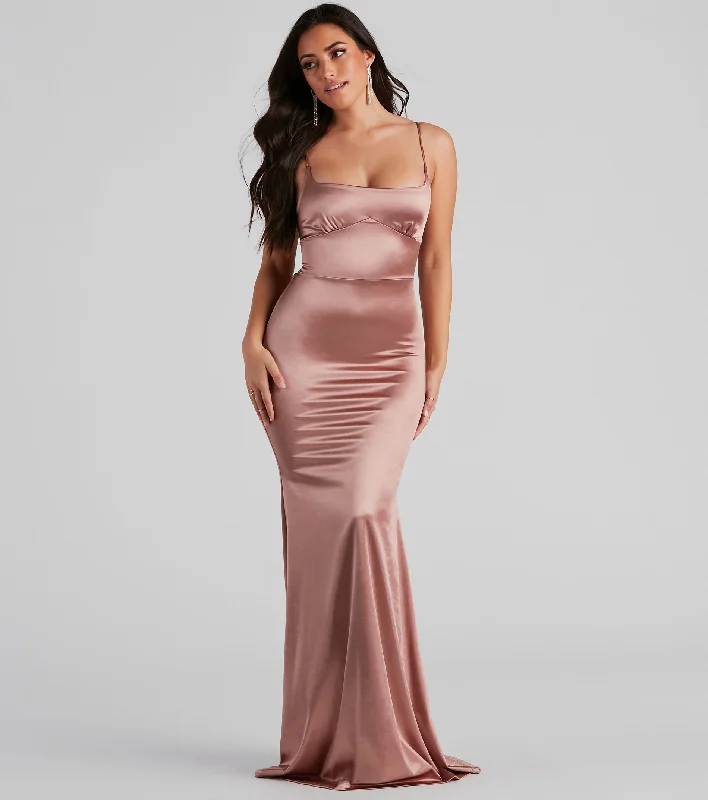 Monica Lace-Up Formal Dress