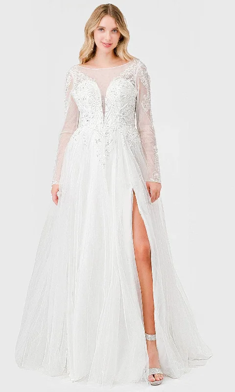 Aspeed Design MS0033 - Illusion Bateau Embellished Bridal Dress