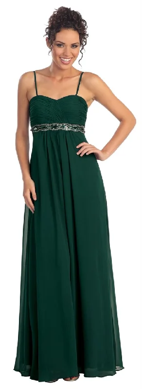 Elizabeth K - GL1016 Jewel Embellished Sweetheart A-line Dress