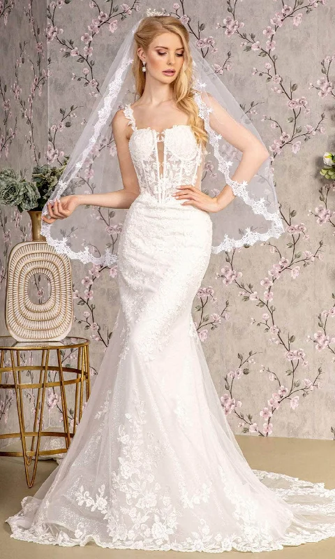 GLS by Gloria Bridal GL3478 - Embroidered Sheer Bodice Bridal Gown