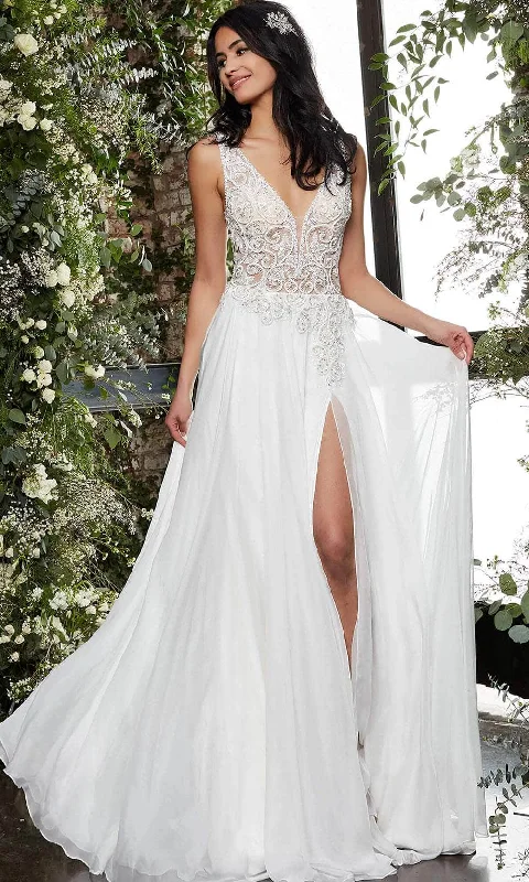 Jovani Bridal JB06795 - Embellished Illusion Bridal Gown