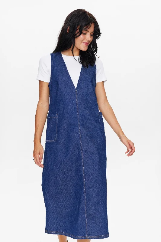 NUGIGI DENIM DRESS - Dark Blue Denim